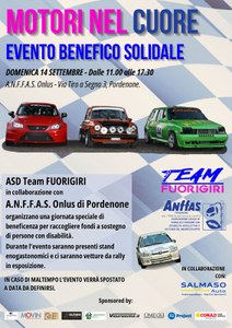 Evento benefico solidale "Motori nel cuore" domenica 14 settembre