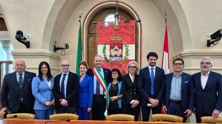 Il sindaco Alessandro Basso ha presentato il nuovo esecutivo.